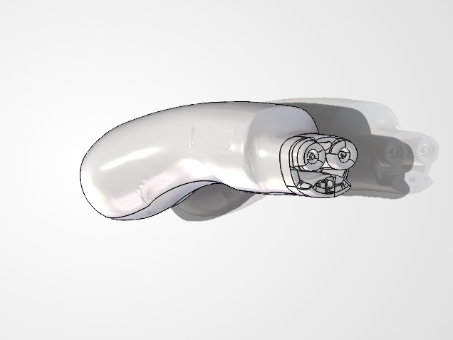 Solid mesh body of the charger output from Rhino 8.