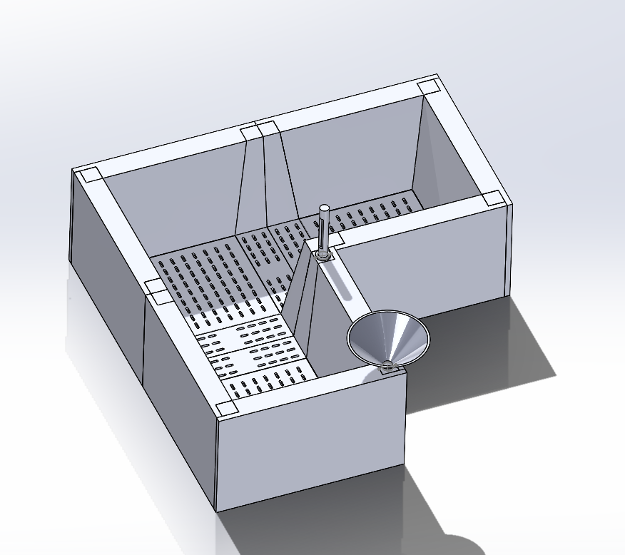 Isometric render of the full Urban Window Garden assembled in a corner configuration.
