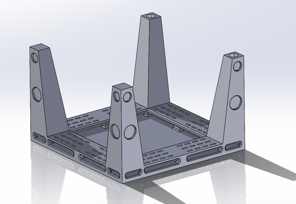 Isometric render of the female base.
